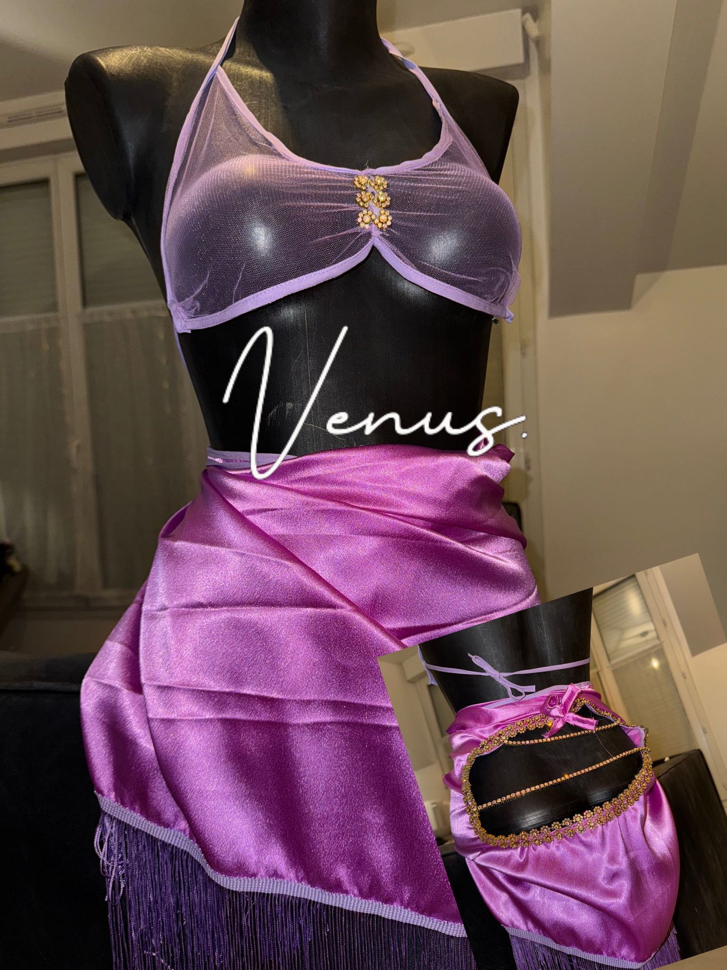 Ensemble venus violet jasmin satin