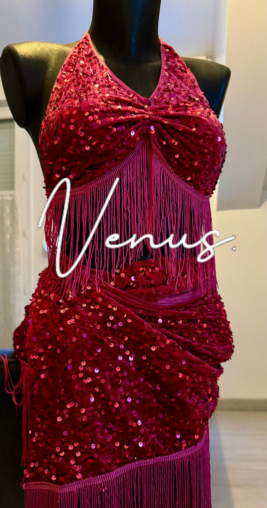 Ensemble venus rose à paillette