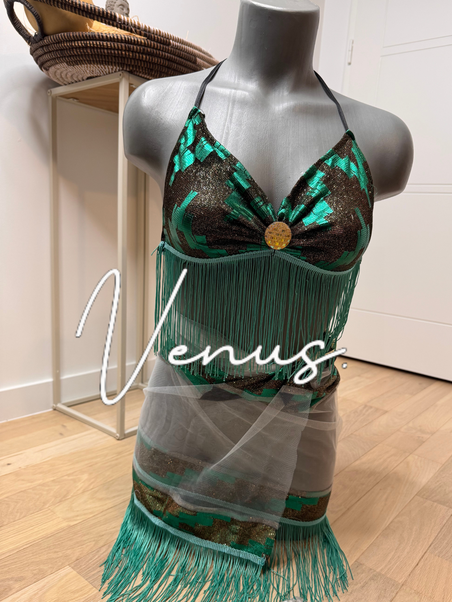 Ensemble à rayures vert