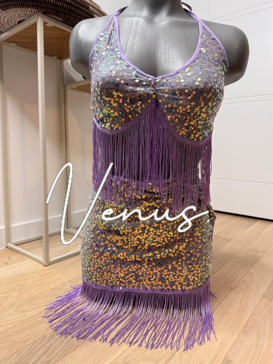 Ensemble à sequins violet