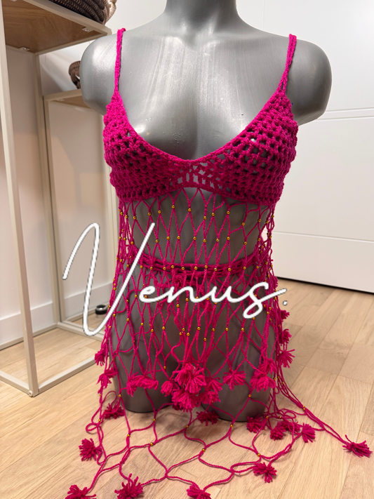 Ensemble tricot rose