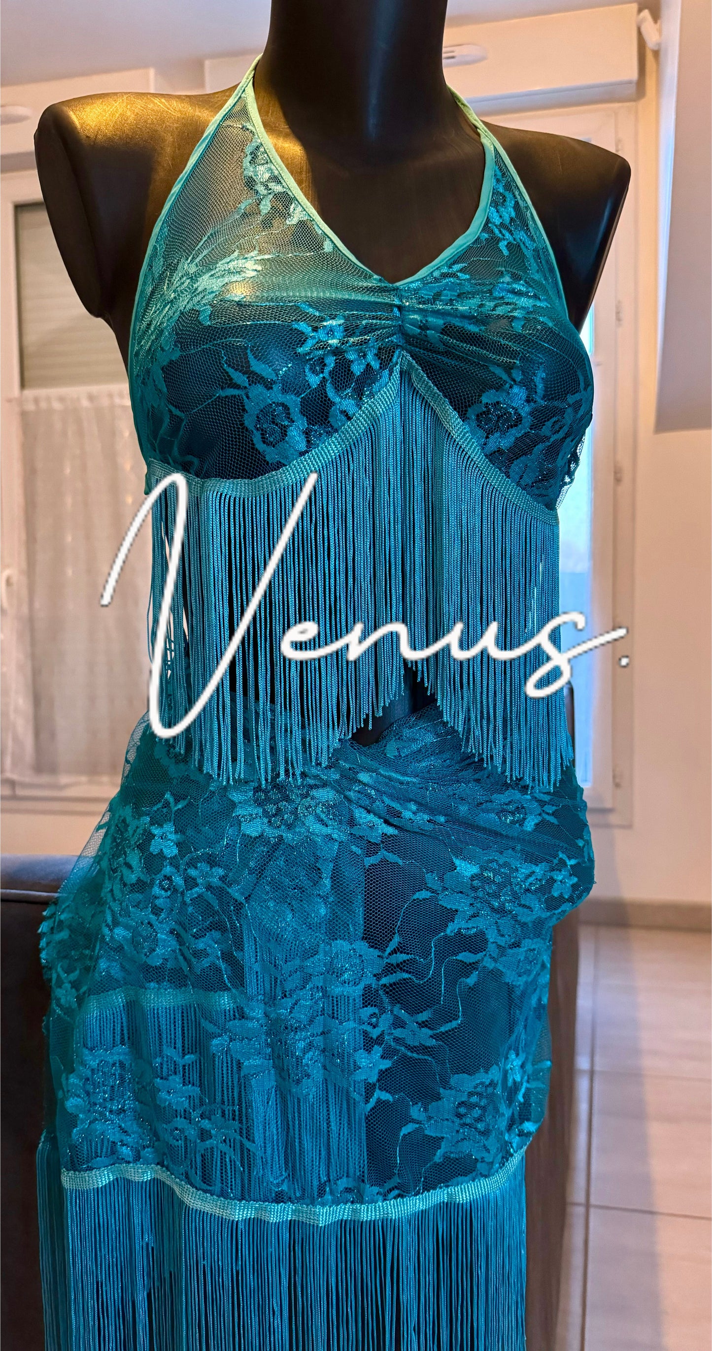 Ensemble venus bleue dentelle